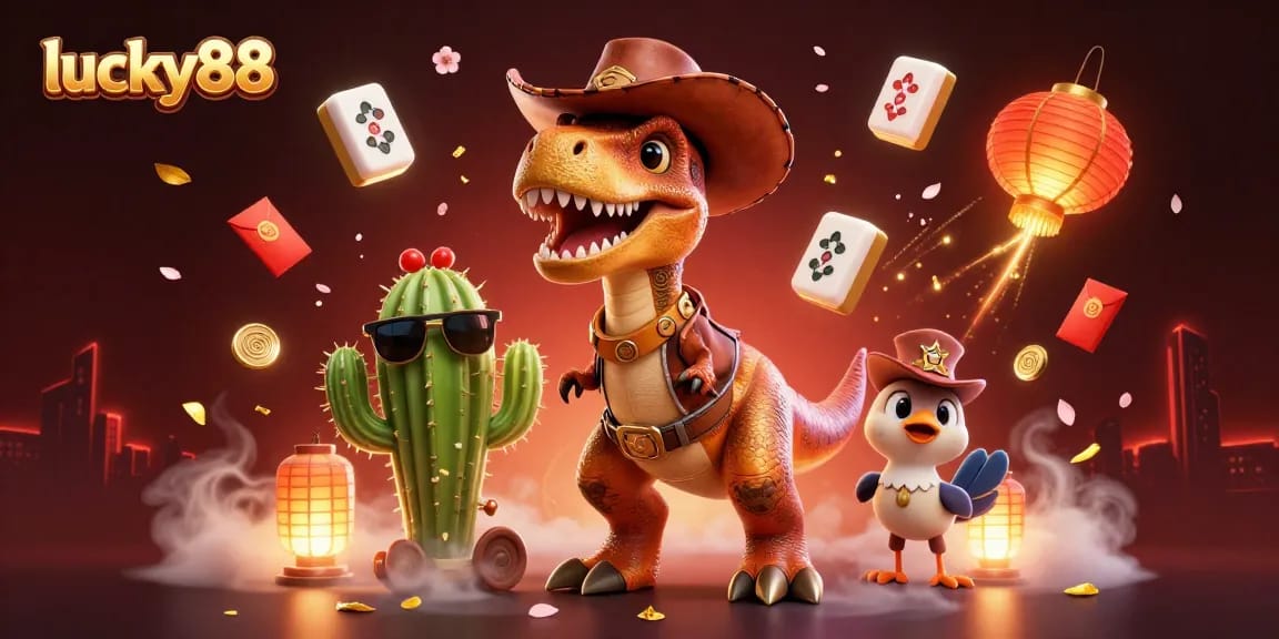 Experience exciting gameplay with lucky88 in this vibrant casino-themed illustration.