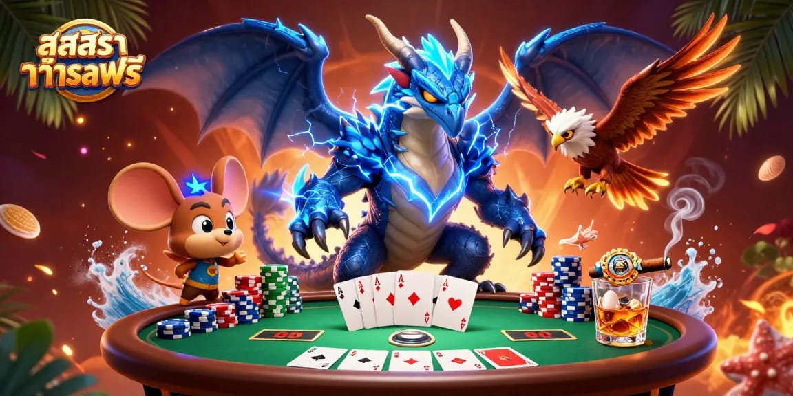 Engage with สูตรบาคาร่าsaฟรี at an electrifying casino showdown with dynamic poker action and fierce characters.