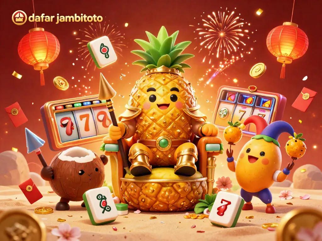 Engage with daftar jambitoto as a vibrant golden pineapple king rules the beach casino.