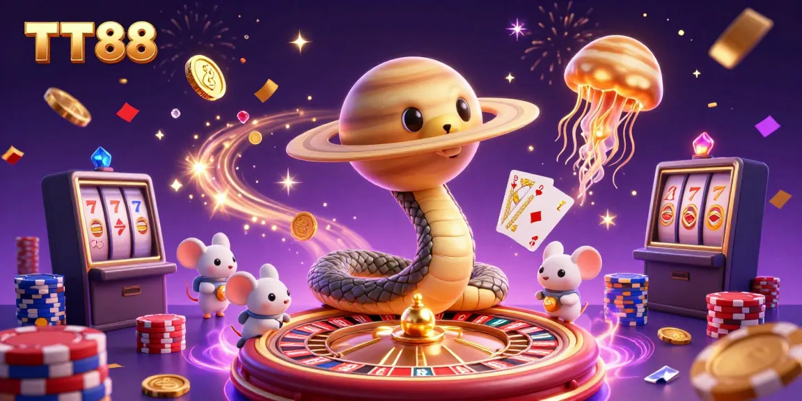 Experience the thrill at TT88 Casino with a cosmic roulette game featuring unique characters and stunning visuals.