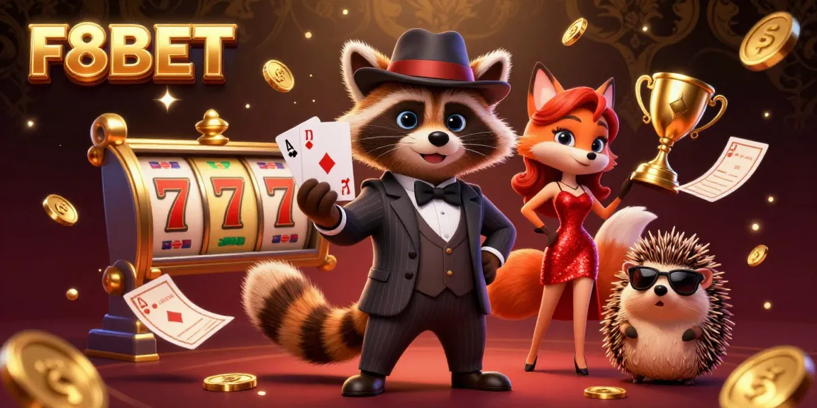 Experience the thrill of F8BET's vibrant casino scene with engaging characters and exciting game elements.