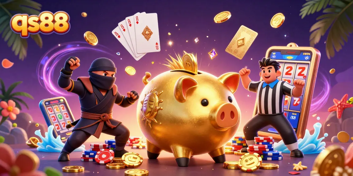 Experience the thrill of qs88 betting with exciting casino action featuring dynamic characters and golden coins.
