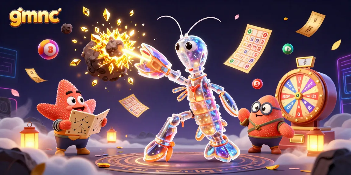 Engage with the thrilling universe of gmnc as a vibrant cosmic mantis shrimp battles for gems and coins.