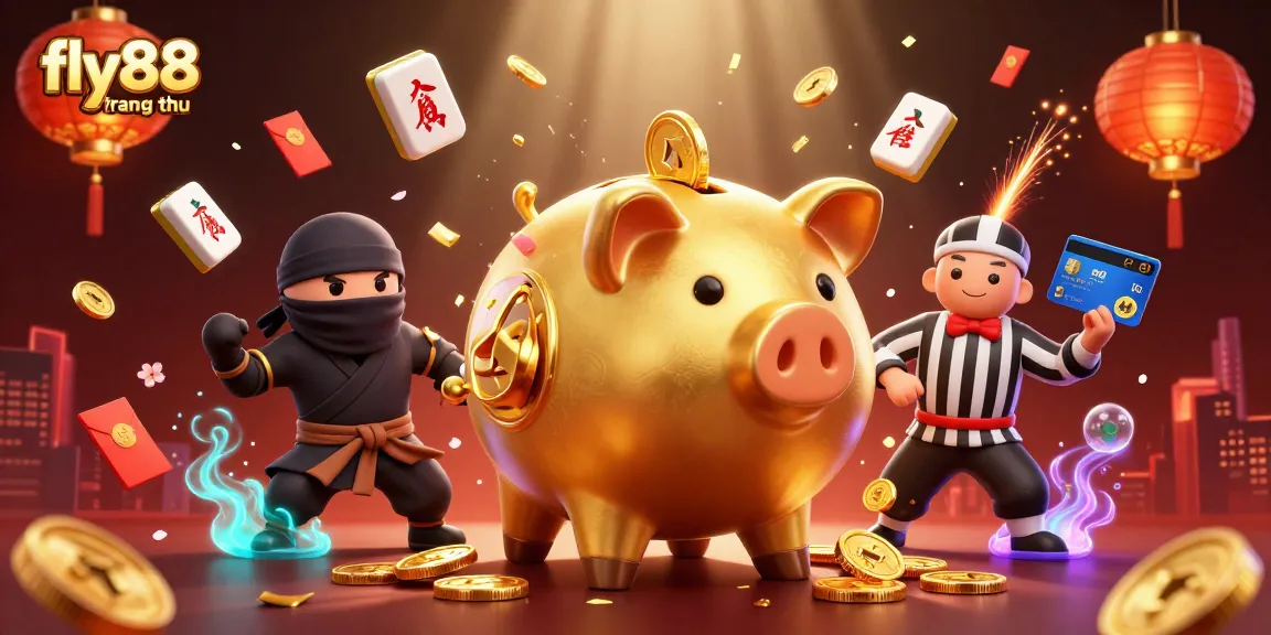 Experience excitement with fly88 trang chủ as a golden sumo wrestler unleashes coins in a vibrant casino scene.